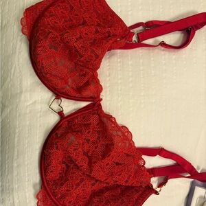 Victoria’s Secret Red Lace Underwire Bra
